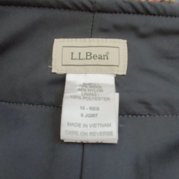 L.L. Bean Pink Plaid Wool Pencil Skirt - Picture 10 of 10